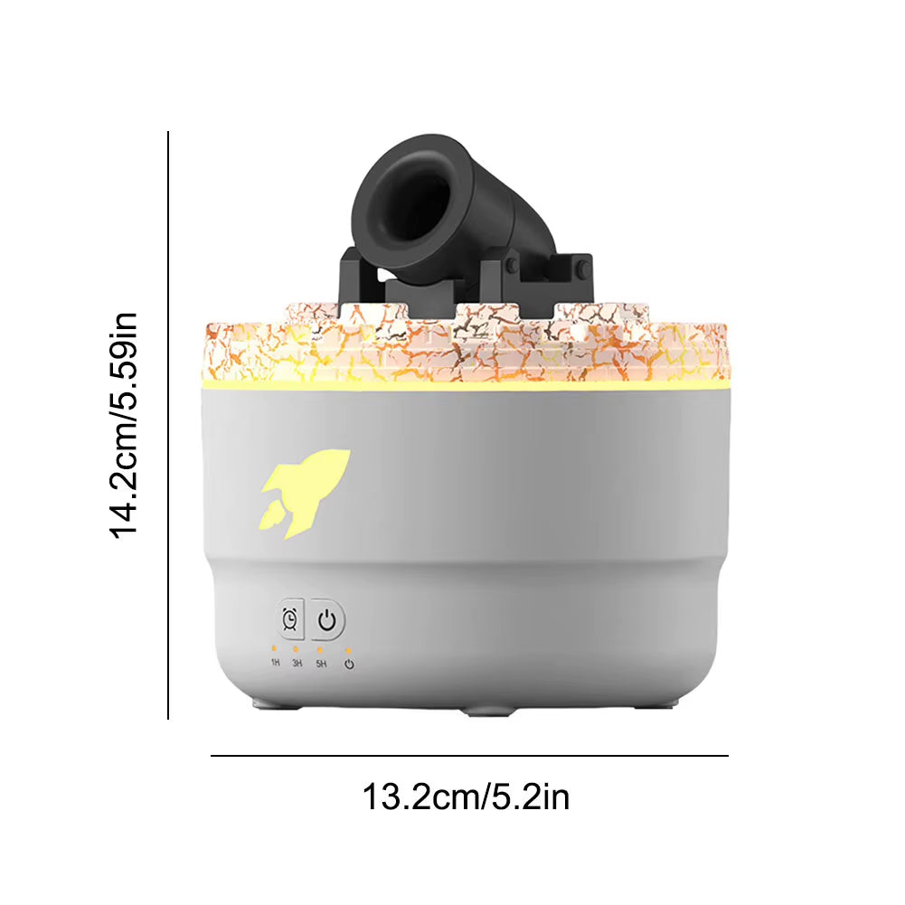 Volcanic Crack Light Cannon Blast Aroma Humidifier Essential Oil Diffuser Air Humidifier USB Aromatherapy Diffuser for Bedroom