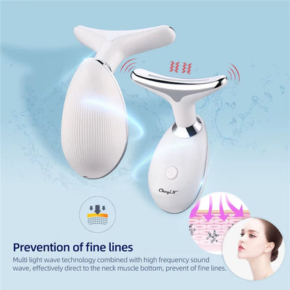 Neck Face Lifting Machine Face Massager Photon Therapy Eye Massage Instrument Vibration anti Wrinkle Double Chin Remover