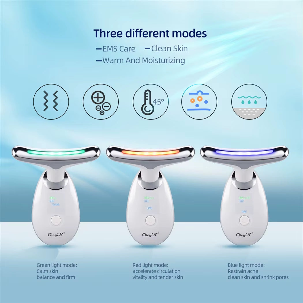 Neck Face Lifting Machine Face Massager Photon Therapy Eye Massage Instrument Vibration anti Wrinkle Double Chin Remover