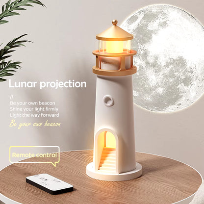 Bluetooth Music Night Lights Moon Projection Lighthouse Dimmable Motion Sensor Atmosphere Lights Sleeping Lamp for Holiday Gifts