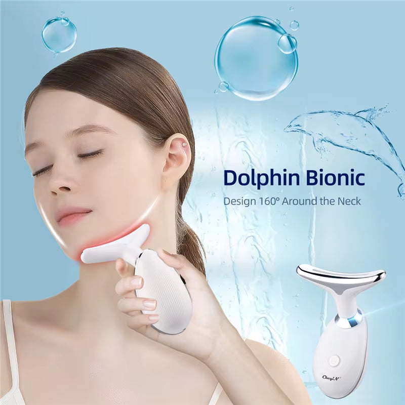 Neck Face Lifting Machine Face Massager Photon Therapy Eye Massage Instrument Vibration anti Wrinkle Double Chin Remover