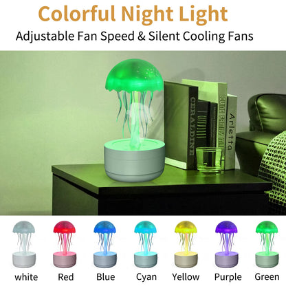 Jellyfish Cartoon Nihgt Light RGB Voice Control Jellyfish Bedside Lamp Type-C LED Night Lamp Upgraded Bluetooth Humidifier Model